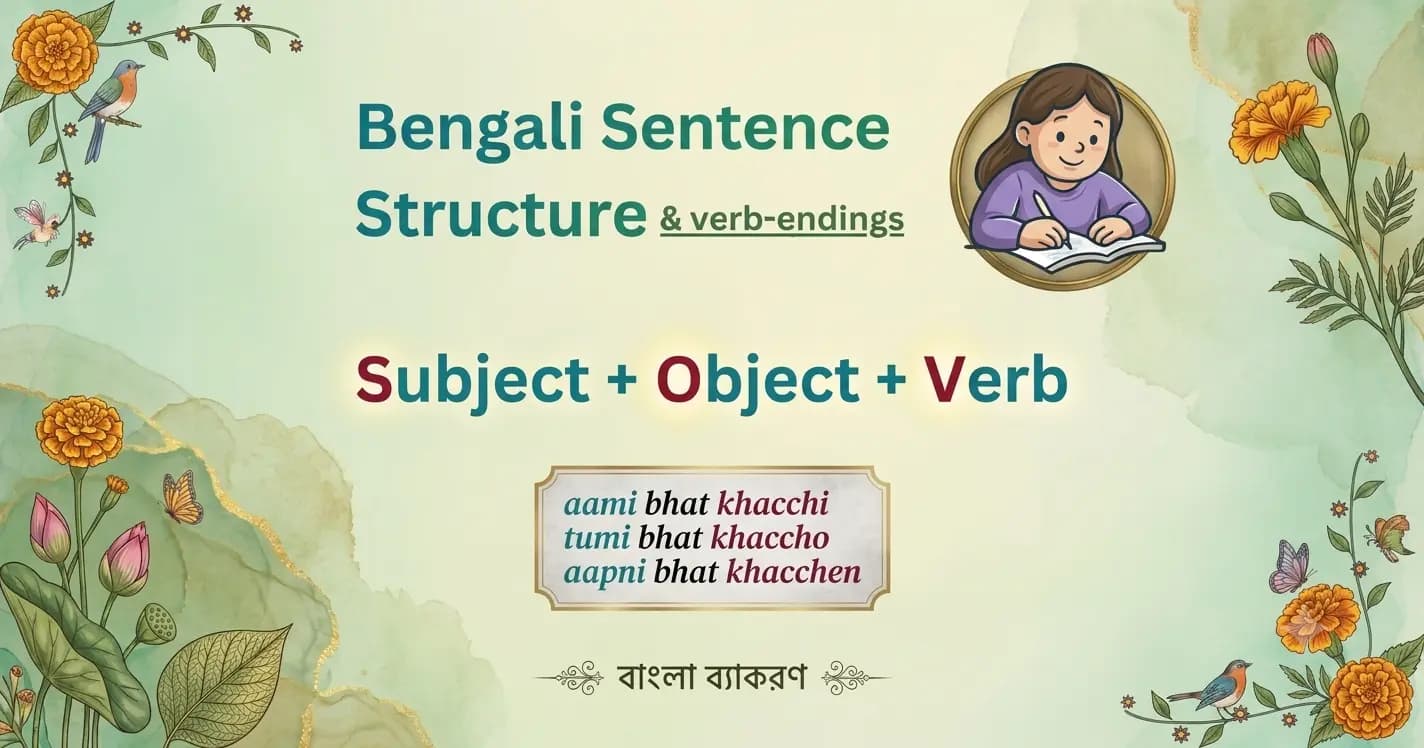 How Bengali Sentences Work: Word Order, Verb Endings and Pronouns